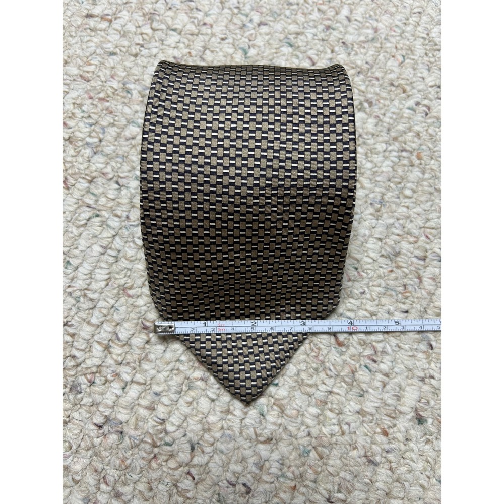 Brownstone 59th Street Necktie Silk Woven‎ Checkered Pattern Men's Accessory